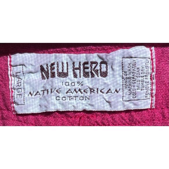 New Hero Pink Native American Shirt Cotton Large - Picture 3 of 9